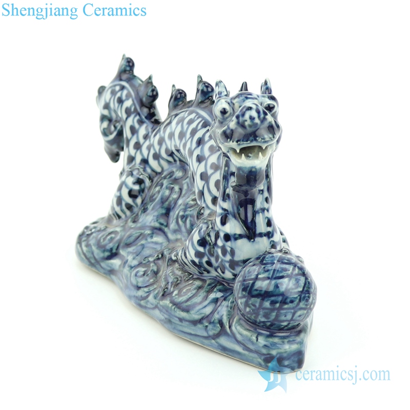 RZGB23 blue and white porcelain dragon statue- THE HEAD