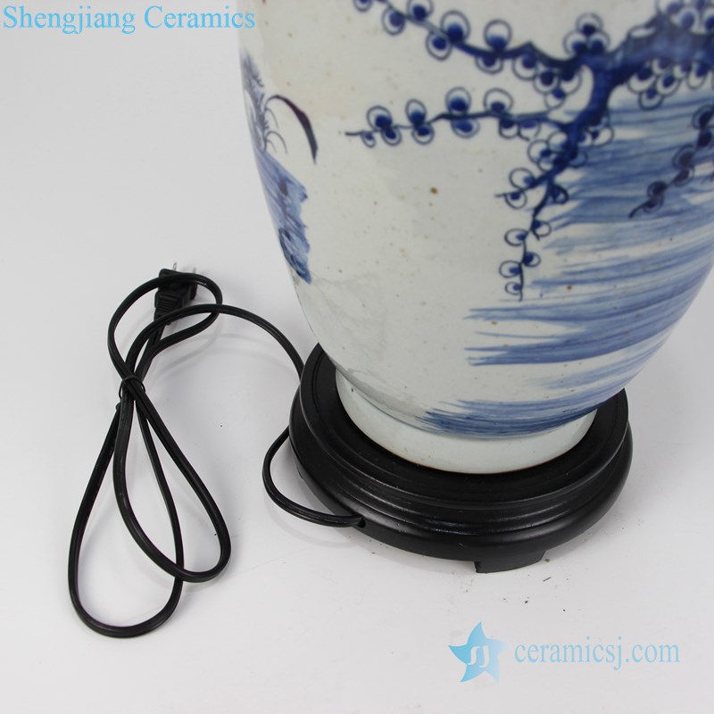 high quality ceramic lamp with flower pattern 