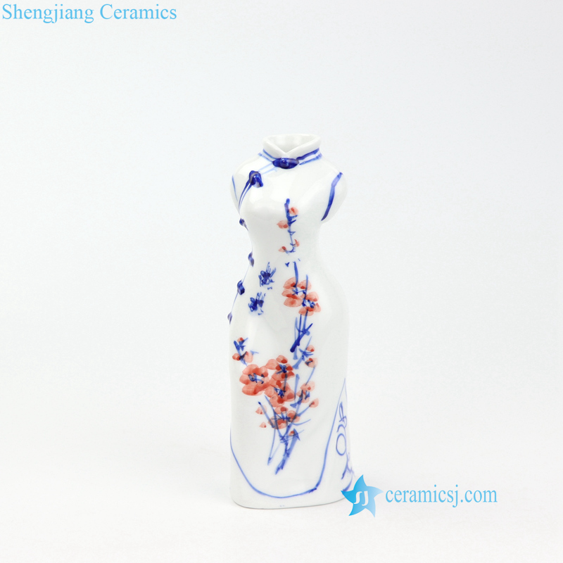 cheongsam design flower pattern ceramic vase