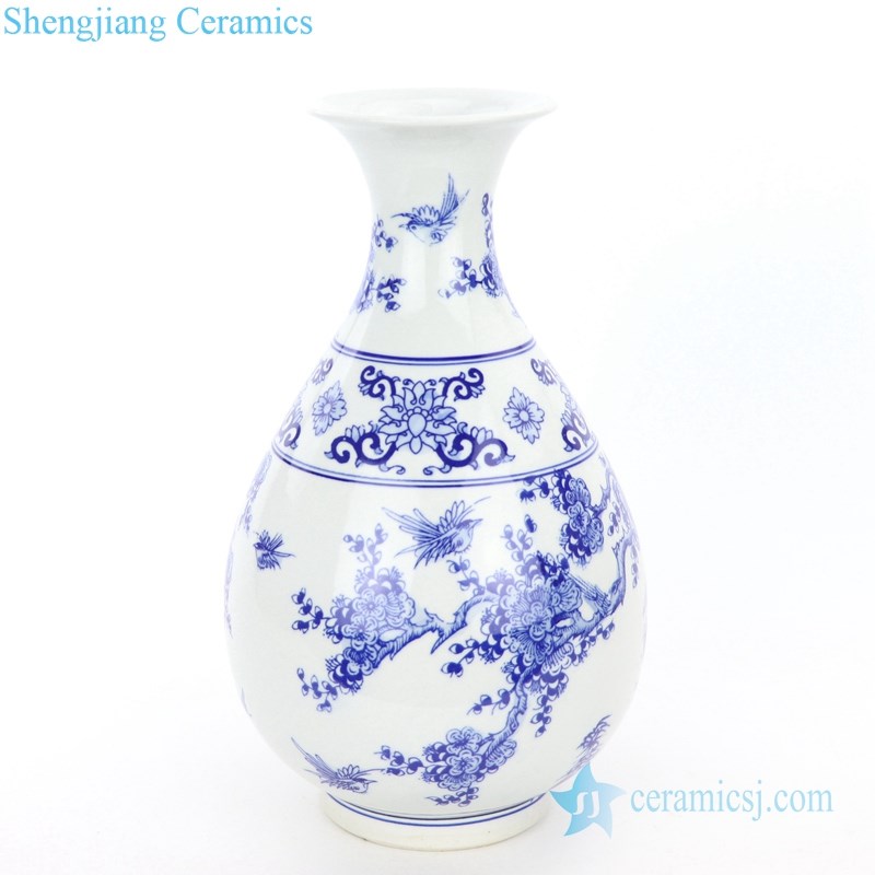 artistic handmade  blue and white porcelain vase