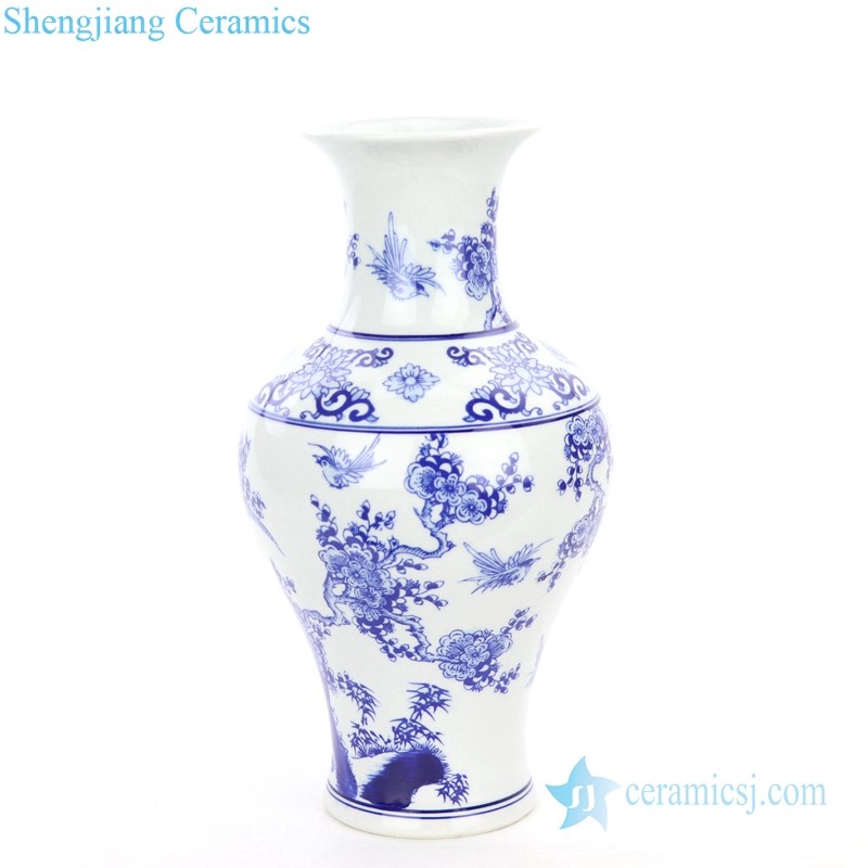 artistic handmade blue and white porcelain vase