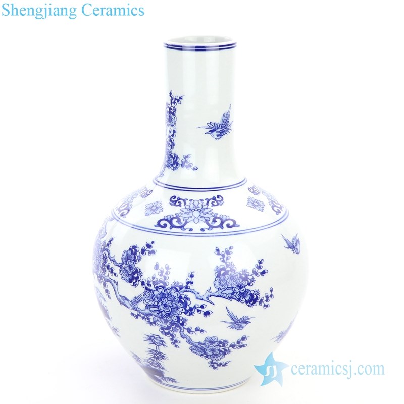 artistic  handmade blue and white porcelain vase