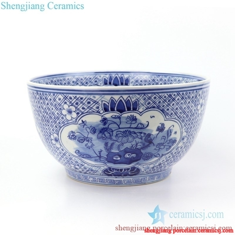 floral pattern  ceramic fish bowl