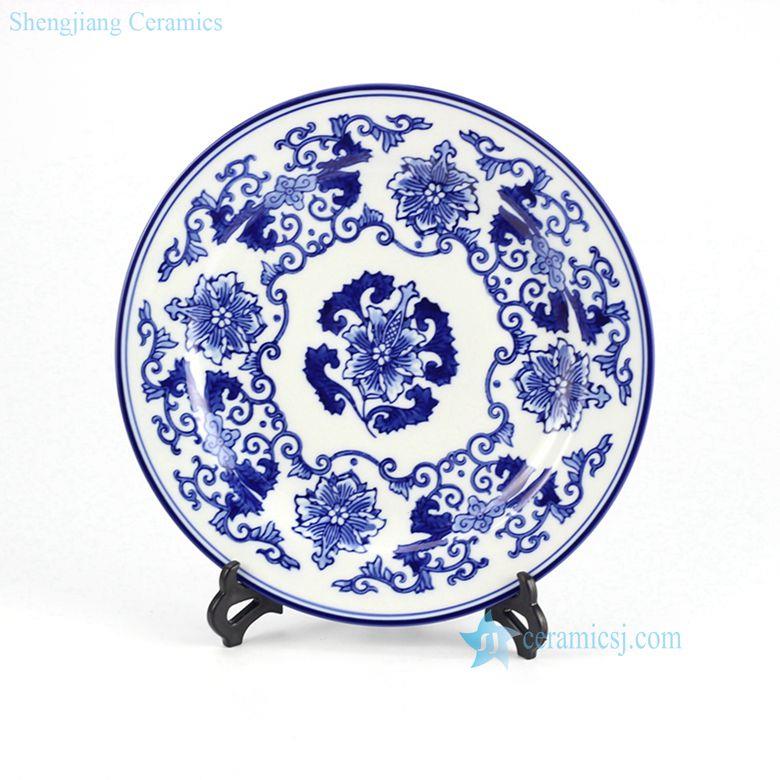 Hot sale Jingdezhen  handmade Blue and white porcelain  plate