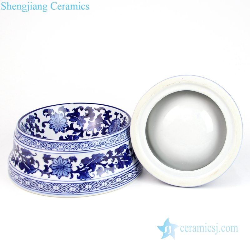 ceramic flower pattern bowl for pet 