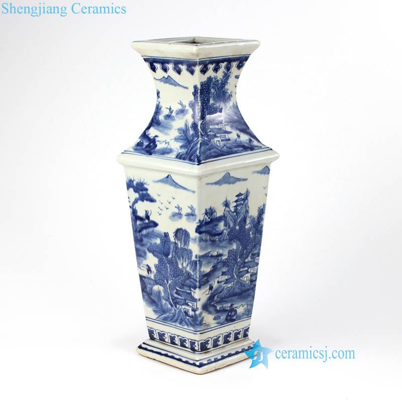 four sides  scenery pattern ceramic vase