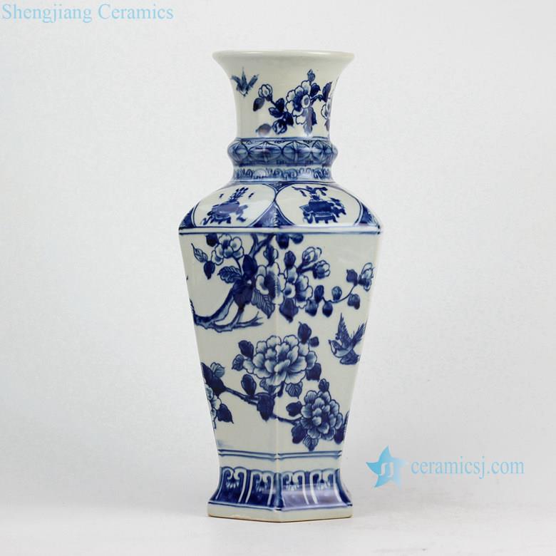 Handmade high quality  blue and white medium large flower vases cheap