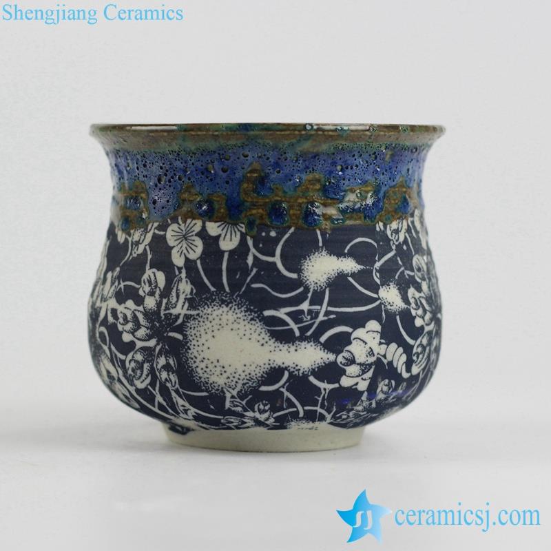 Jingdezhen China blue and white mixed pattern ceramic planter