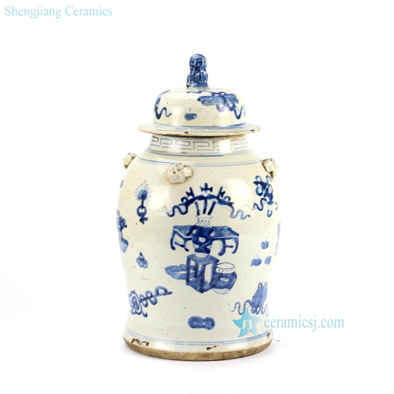 handmade ceramic temple jar 