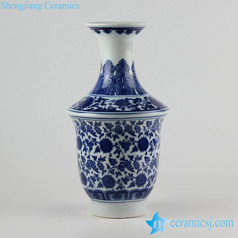 Ceramic wine bottle with flower pattern 