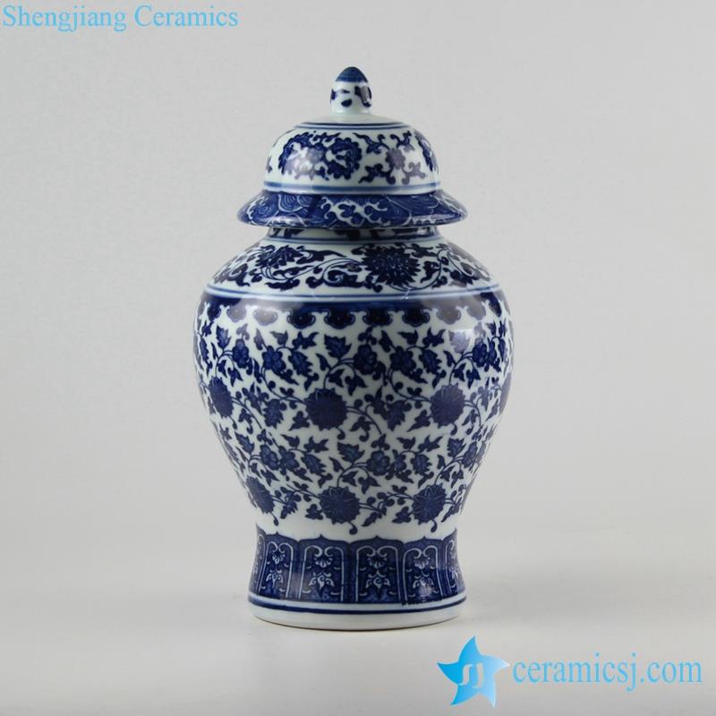  handmade blue and white ceramic  ginger jar