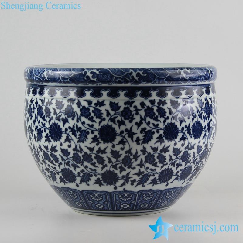large blue and white  flower porcelain  bowl