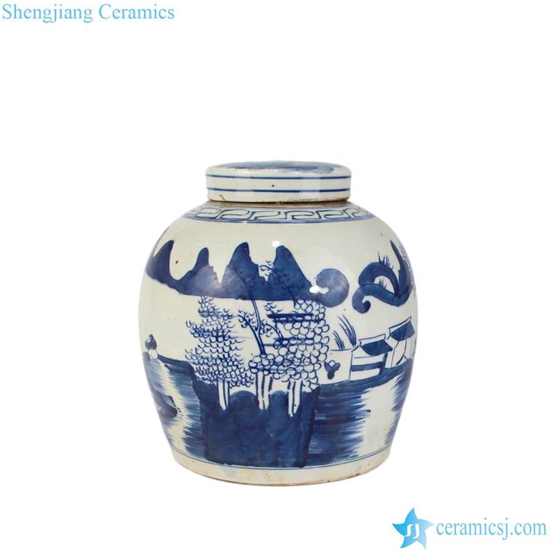 flat lid porcelain jar
