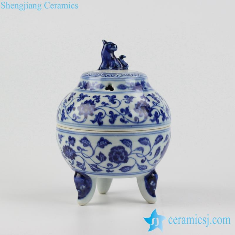 handmade  blue ceramic censer