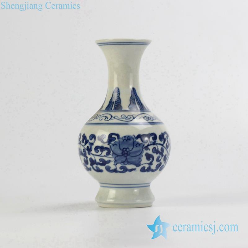 rziq06_5383h16k5-5w9 Blue and white small ceramic hand paint vase