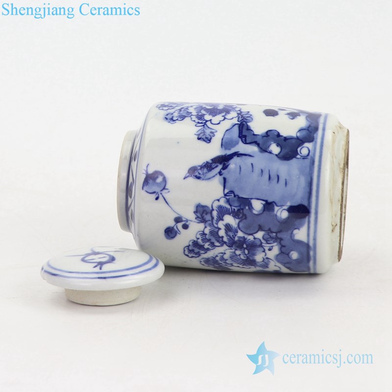 bird design ceramic jar from shengjiang company 