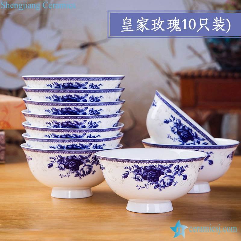 High quality Blue And White Ceramic Bowl Set of 10