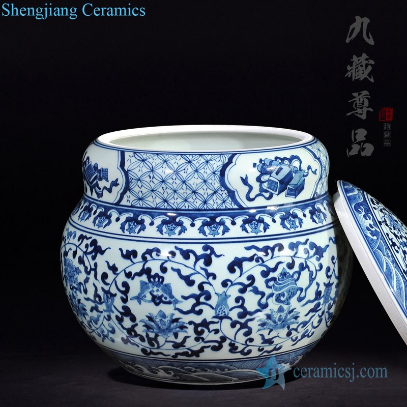 handmade floral design tea jar