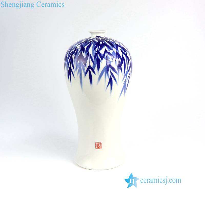 bamboo pattern ceramic vase 