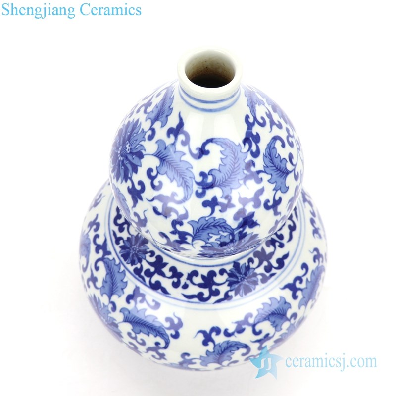 lotus design  blue and white vase