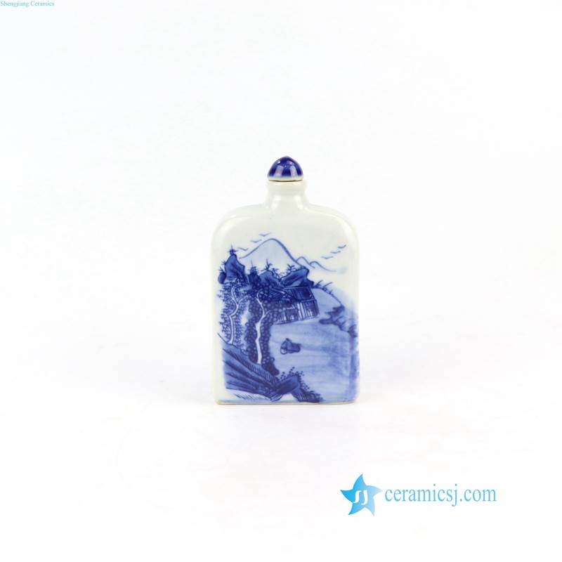 blue and white  porcelain snuff bottle