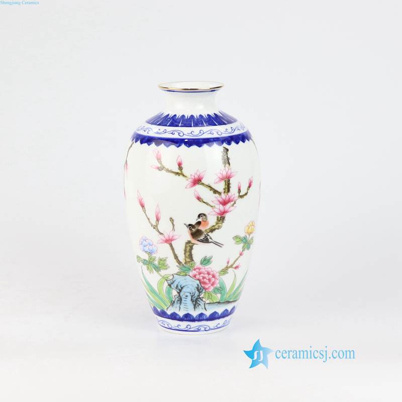 golden edge ceramic vase