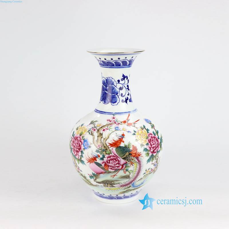 couple love birds porcelain vase for weding