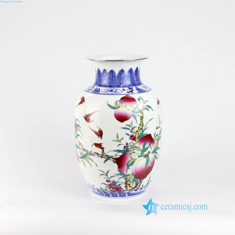  peach pattern porcelain vase