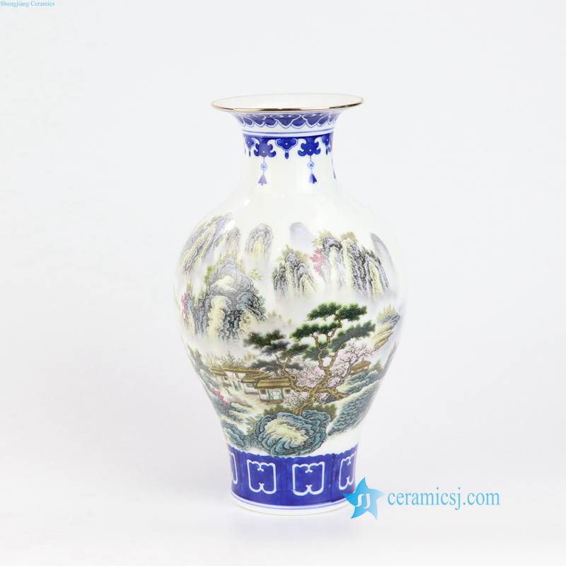 landscape pattern porcelain vase