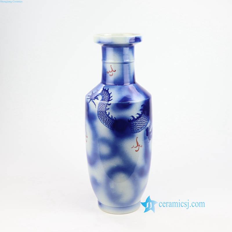 hand-paint dragon porcelain vase