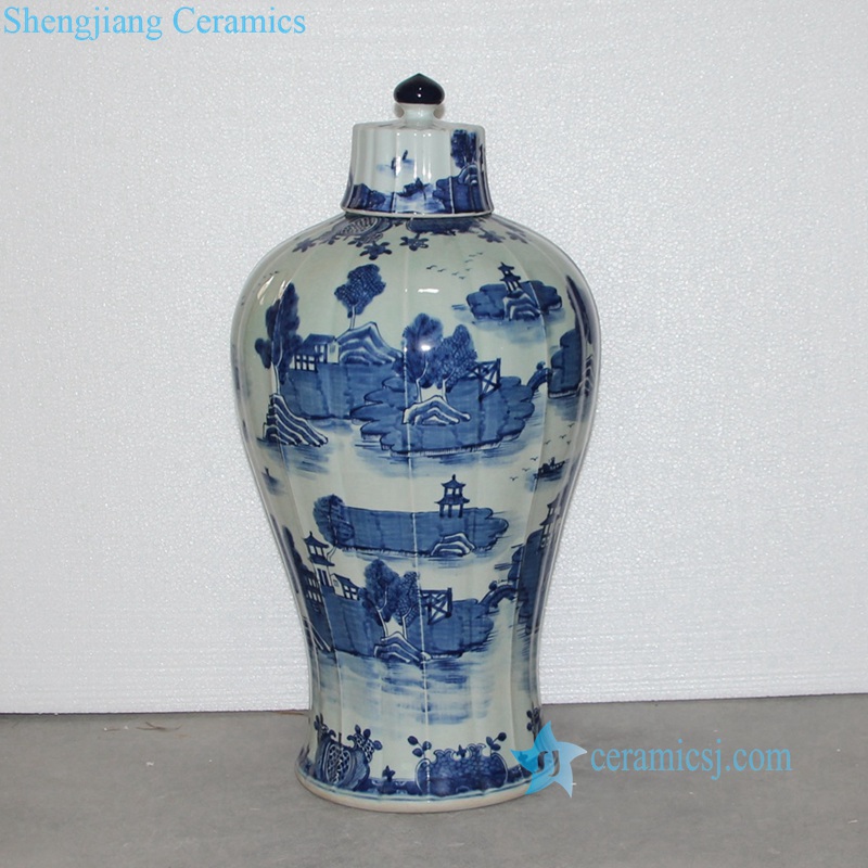 China water town porcelain jar with a lid 
