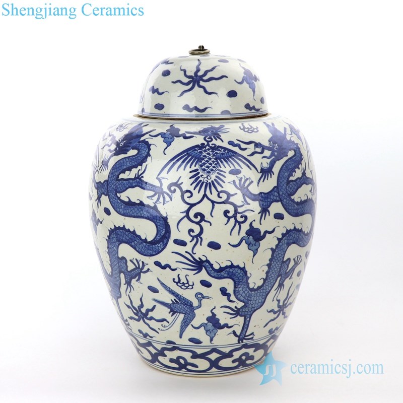 front surface of ceramic jar 