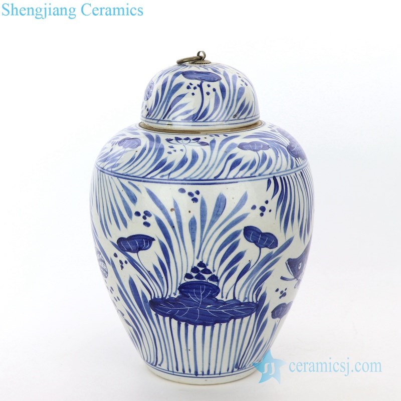 front surface of ceramic tea jar