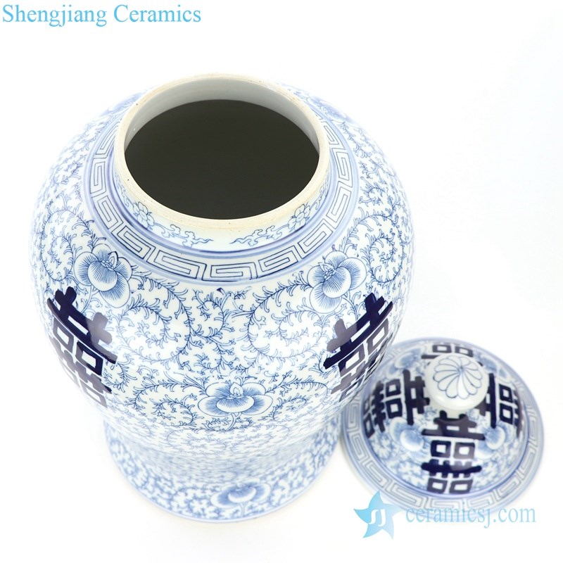 Shengjiang dubble happiness ceramic jar