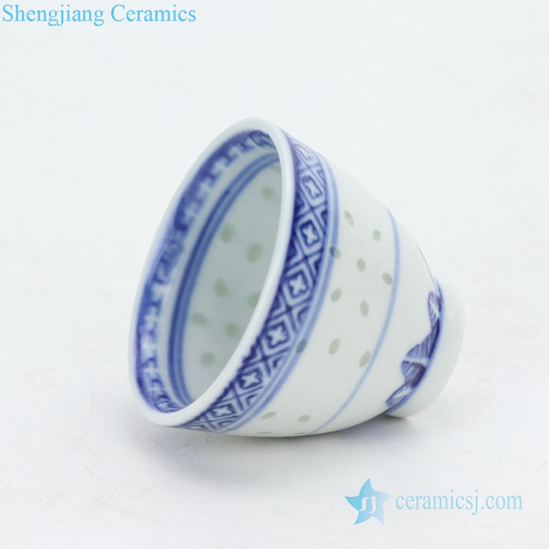 blue and white tea cup from shengjiang company 