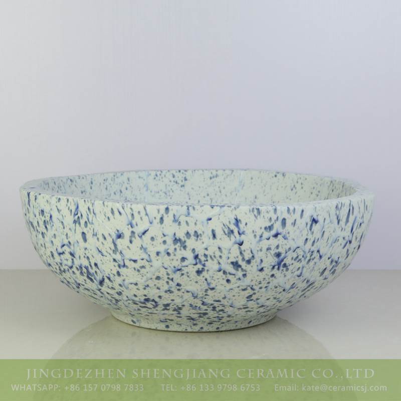  light blue petal design ceramic sink
